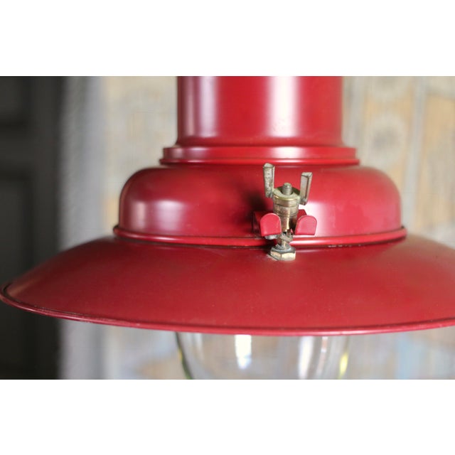 Nautical 1990s Red Nautical Lamp - Fisherman Light Fixture For Sale - Image 3 of 10