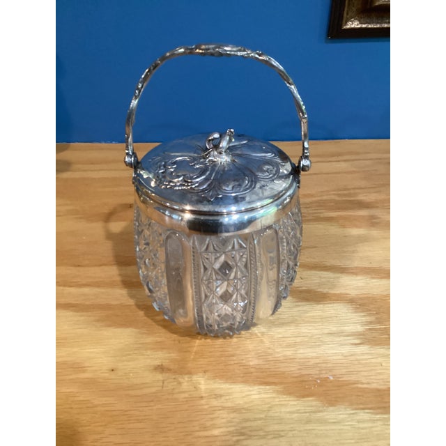 Glass Biscuit Barrel For Sale - Image 7 of 10