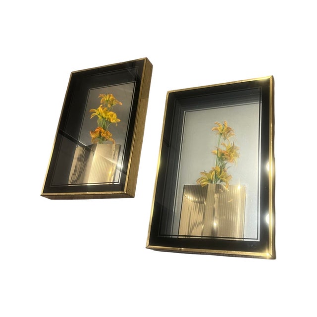 Postmodern Vintage 1970s Postmodern 80s 3d Brass Wall Art Mechanical Mirror Works Inc Glass For Sale - Image 3 of 12