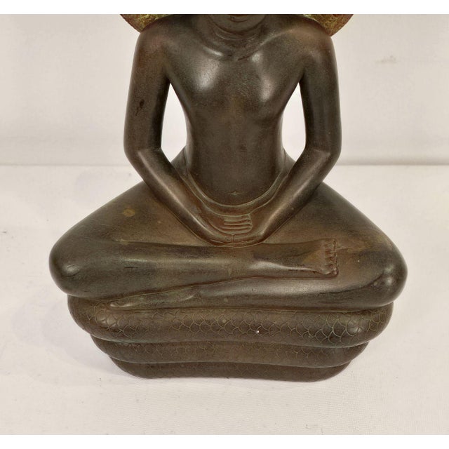 Naga Buddha Bronze, Thailand, 19th Century For Sale - Image 11 of 11