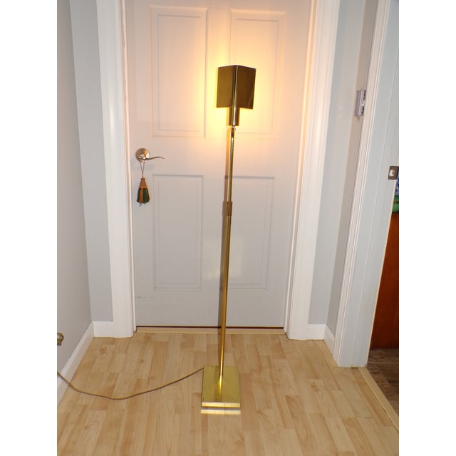 Vintage Mid Century Modern Koch & Lowy Directional Brass Articulating Floor Lamp For Sale - Image 11 of 16