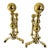 Pair of Late 19th Century Victorian Style English Brass Firedogs or Andirons For Sale