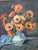 H. Berger Still Life Oil Painting on Canvas in solid wood original frame. Oil painting on canvas of flowers in a vase...
