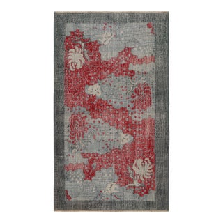 1960s Vintage Zeki Müren Art Deco Rug With Abstract Patterns For Sale