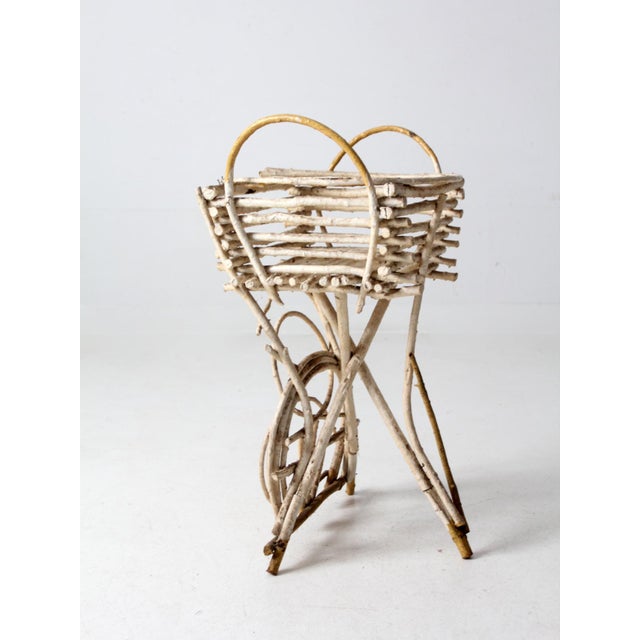 Antique Adirondack Twig Planter Table For Sale - Image 10 of 12