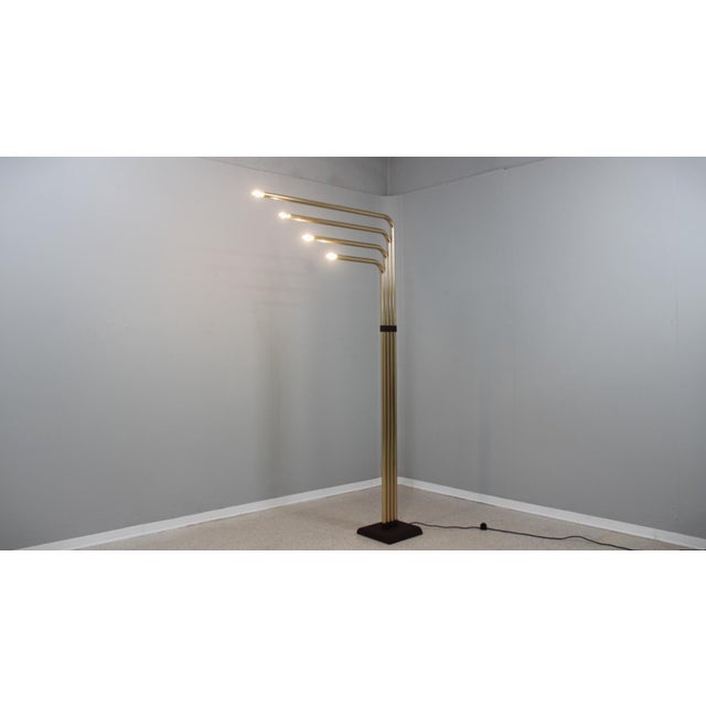 Brown Italian Floor Lamp attributed to Goffredo Reggiani for Reggiani, 1970s For Sale - Image 8 of 14