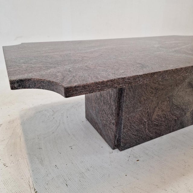 Italian Coffee or Side Table in Granite, 1980s For Sale - Image 15 of 18