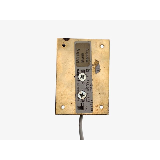 1960s Mid-Century Modern Fagerhults Belysning Ab, Articulating Wall Light, Brass For Sale - Image 14 of 14