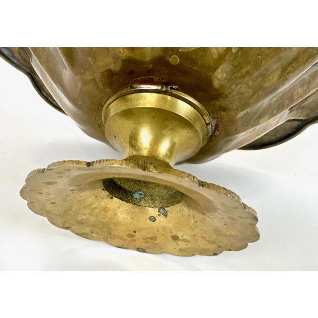 Vintage Brass Fruit Pedestal Bowl, 1960s For Sale - Image 9 of 14