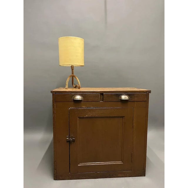 Textile Vintage Lamp by Adrien Audoux & Frida Minet, 1950s For Sale - Image 7 of 9