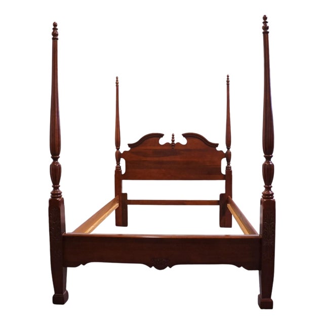 Kincaid Furniture Traditional Style General William Lenoir Queen Size Four Poster Bed Limited Edition A6917 For Sale