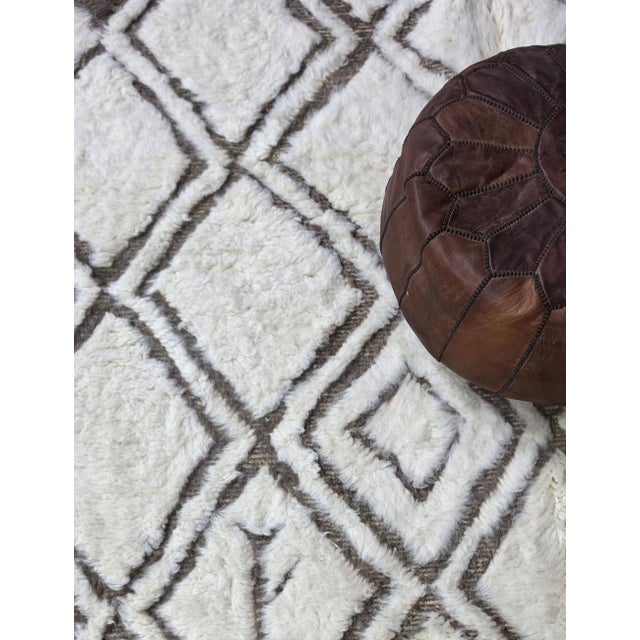 Handmade Berber Wool Rug - 9.8 X 8.2 Ft For Sale - Image 4 of 8