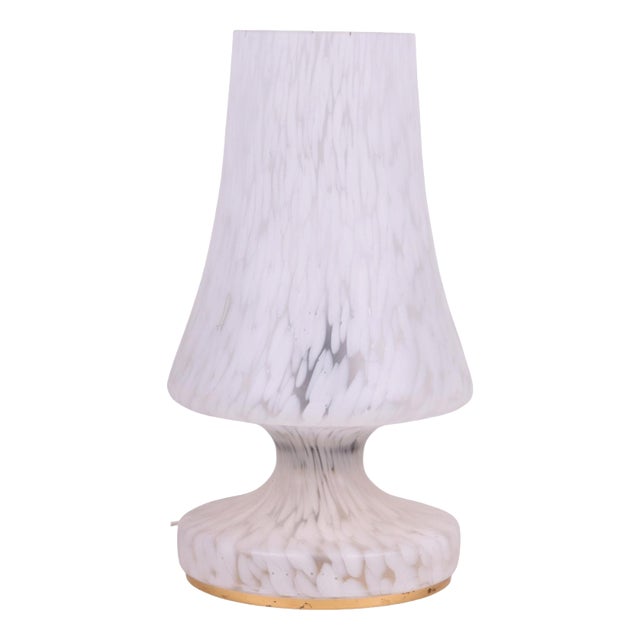 Mid-Century Czech Glass Table Lamp, 1960s For Sale