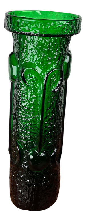 Mid-Century Modern Italian Green Glass Vase by Wayne Husted for Stelvia, 1970s