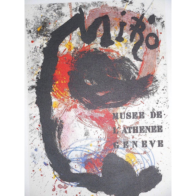 This color lithograph (offset) by Joan Miro (Spain, France 1893-1983) was pulled from a vintage 20th century Miro...