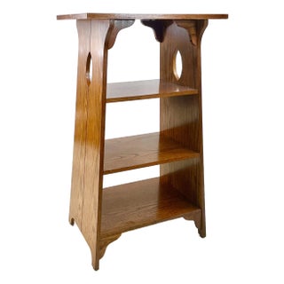 Vintage Arts & Crafts Mission Style Bookcase or Etagere, After Limbert Co For Sale