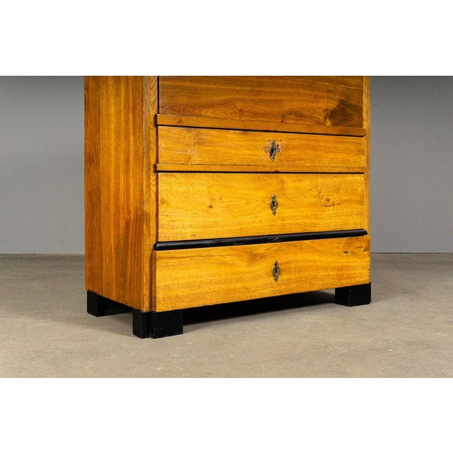 Biedermeier Secretary Desk in Solid Wood For Sale - Image 10 of 18