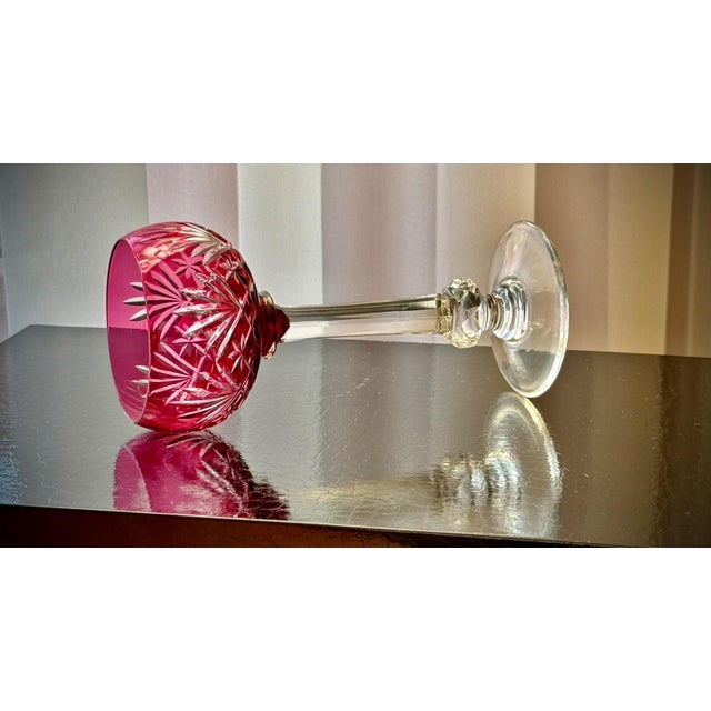 French Massenet Crystal Hock Glasses by Saint-Louis, 1920, Set of 6 For Sale - Image 15 of 18
