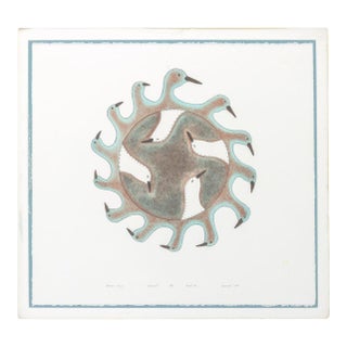 Kavavaow Mannomee "Shaman's Drum" Lithograph, 1995 For Sale