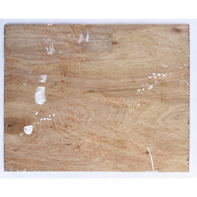 This is a charming oil landscape with ink detail painted on board by an unknown artist.