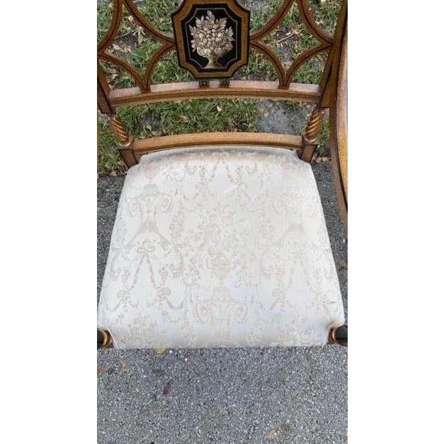 Italian-Made Georgian Neoclassical Style Armchairs, Adam Style, Imported 2000s - Set of 2 For Sale - Image 14 of 14