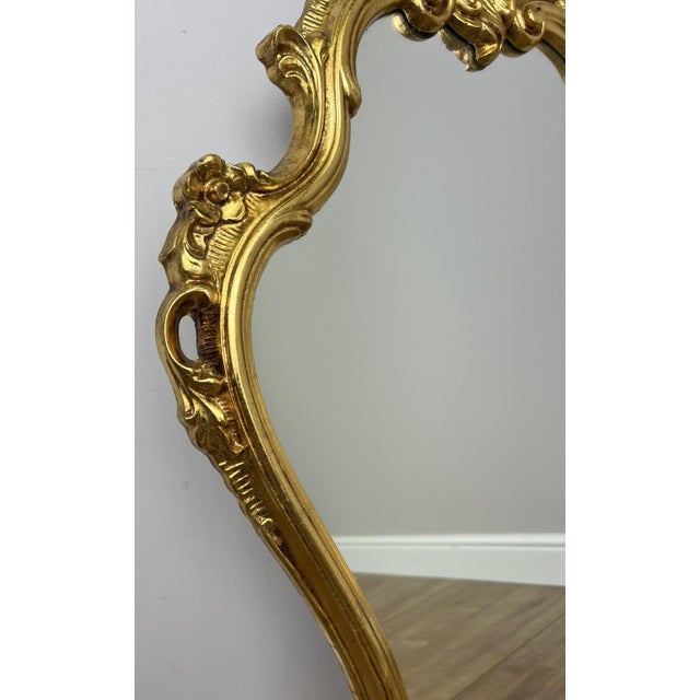 Metal Vintage French Style Ornate Wall Mirror For Sale - Image 7 of 13