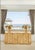 Wood Large Curved Sideboard in Rattan, 1990s For Sale - Image 7 of 18