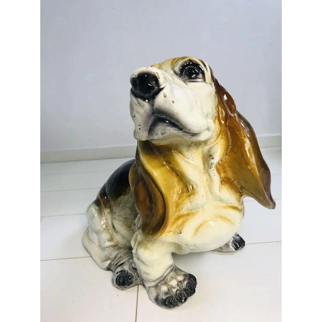 Mid-Century Modern Vintage Basset Hound Sculpture from King, 1960s For Sale - Image 3 of 13