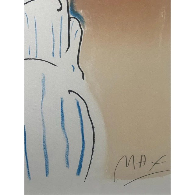Peter Max Color Silkscreen Girl From Ibiza Hand Signed , Numbered & Framed 1981 For Sale - Image 10 of 12