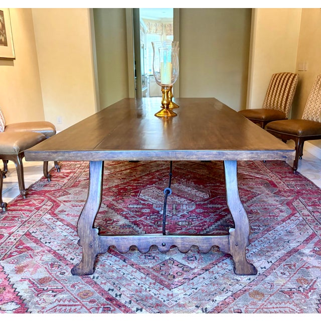 Michael Taylor Michael Taylor Walnut Portuguese Dining Table For Sale - Image 4 of 11