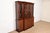 Henkel Harris Henkel Harris Georgian Carved Mahogany Lighted Breakfront Bookcase Cabinet For Sale - Image 4 of 15