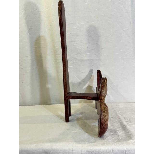 Late 19th Century Vintage Chinese Carved Table Top Easel for Plate / Charger For Sale - Image 5 of 10
