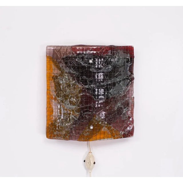 Van Tetterode Art Glass Amsterdam Wall Lamp, 1958 For Sale - Image 10 of 11