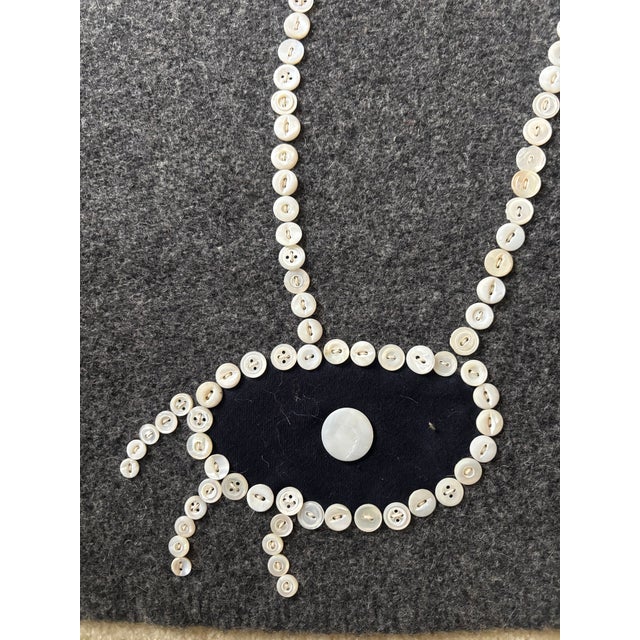 Textile Northwest Style Indian Button Blanket For Sale - Image 7 of 12