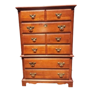 Stanley Furniture Chippendale Cherry Chest of Drawers