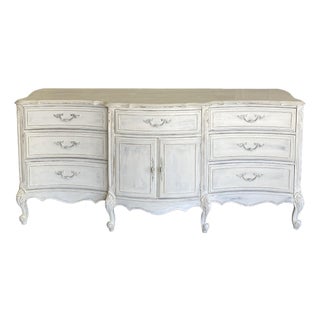 French Louis XV Style Provincial Sideboard, French Painted Buffet or Enfilade For Sale