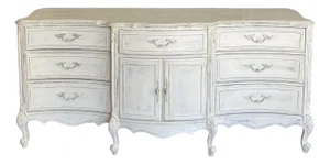 French Louis XV Style Provincial Sideboard, French Painted Buffet or Enfilade