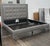 Modern Eastern King Size Ethan Allen Tufted Nailhead Leather Bed Frame For Sale - Image 3 of 12