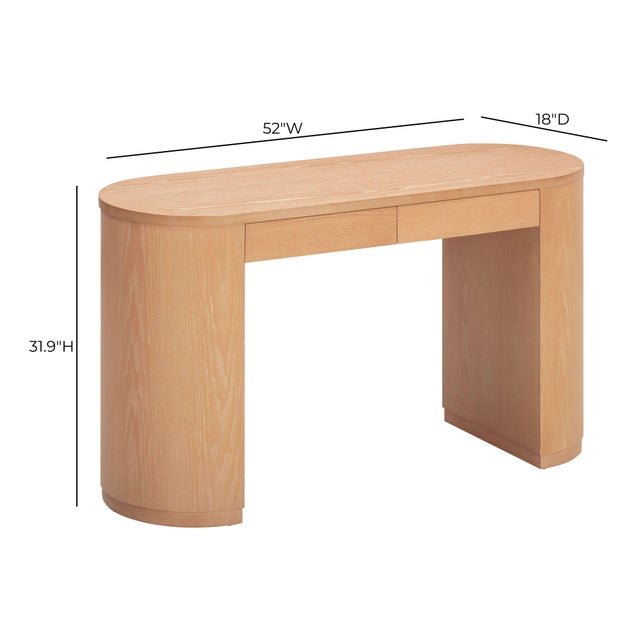 Marlow Natural Wood Writing Desk For Sale - Image 10 of 11
