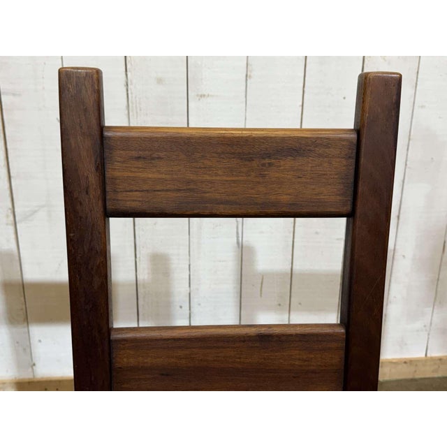 Vintage Mahogany Chairs with Straw Seats, 1970s, Set of 4 For Sale - Image 6 of 9