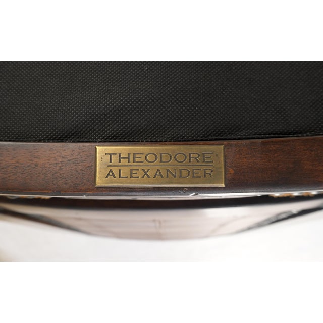 Pair of Turned Legs & Stretchers Large Leather Upholstery Side Chairs MINT! For Sale - Image 6 of 14