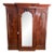 19th Century Flamed Mahogany Triple Wardrobe With Center Mirror & Fitted Interior For Sale