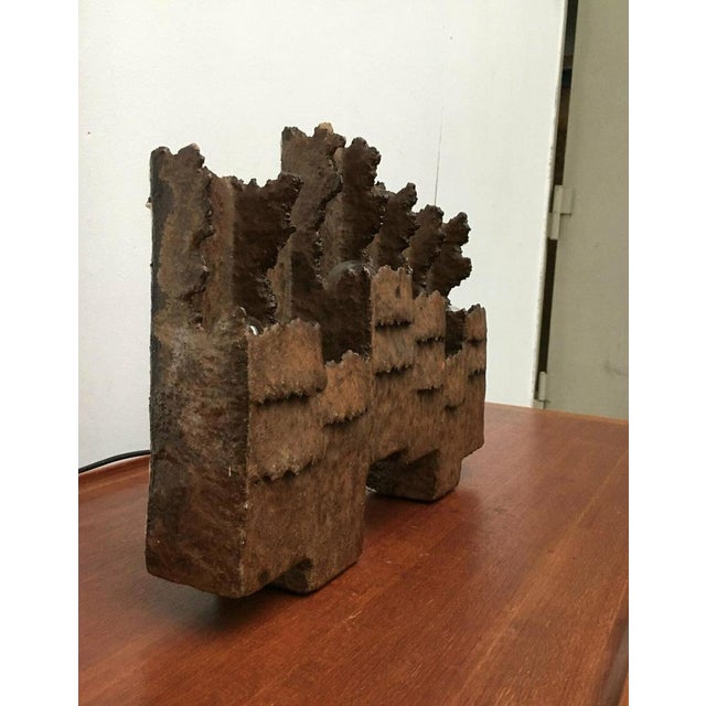 Brutalist Studio Pottery Wall Lamp For Sale - Image 11 of 18