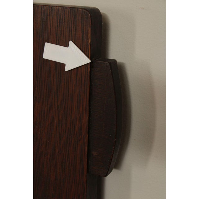 Stickley Brothers Antique Mission Oak Wall Mirror With Hooks No. 7577 For Sale - Image 18 of 18