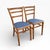 Beech Dining Chairs with Upholstered Seats, Set of 2 For Sale - Image 3 of 8