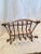 Brown Faux Leather Strap Magazine Rack For Sale - Image 8 of 9
