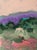 A 1980s abstract acrylic painting on paper by the American artist Harry Hilson (1935-2004). This piece features an...