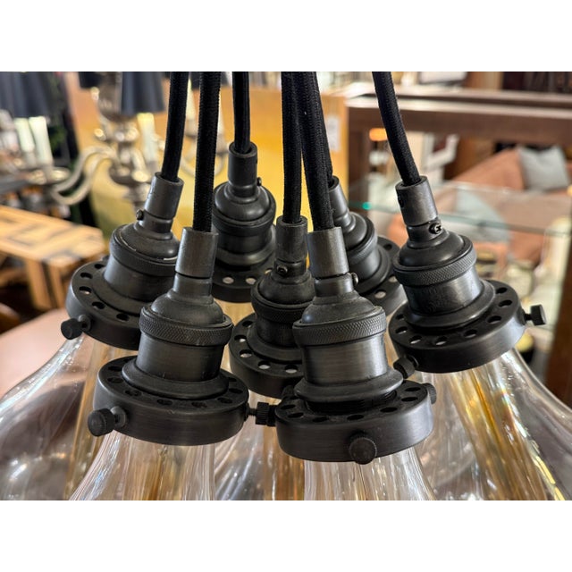 Restoration Hardware Filament Chandelier For Sale - Image 10 of 12