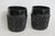This fabulous Pair of 2 Cups / Tumblers is made of glass. Both pieces feature a gorgeous diamond-point texture to the...