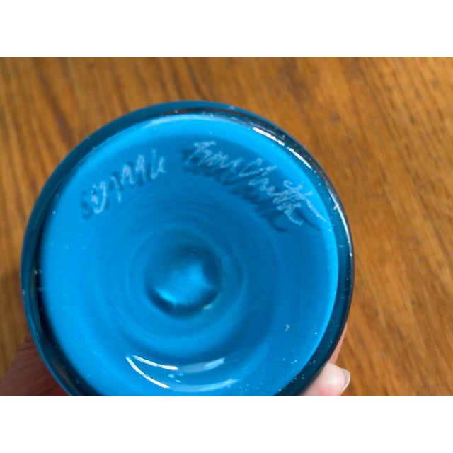 Lot of 2 Signed Studio Art Glass Vases: 1986 Tricia Allen & 1994 John Burchetta For Sale - Image 9 of 9